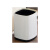 鲁识 垃圾桶不锈钢轻奢高颜值双层卧室卫生间客厅厨房纸篓无盖大号 9L压纹简约白