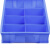 新料加厚零件盒分格箱多格箱螺丝盒分类盒塑料收纳盒子五金工具箱 天蓝色 B型盖子