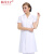 仙马王子 医院工作服 护士服 白大褂（尺码备注） 女款西装翻领白色短袖 套 女款医生服加蓝边短袖