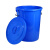 加厚多用大号垃圾桶工厂户外环卫分类塑料桶商用厨房圆桶带盖 380L 白无盖 升级加厚