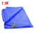 上柯 D4019 加厚防雨布 防水防晒遮阳棚布苫布盖布彩条布PE塑料篷布 蓝白色5X7m