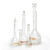 KAIJI LIFE SCIENCES容量瓶标准口具塞3.3高硼硅玻璃定量瓶细颈梨形瓶带检定证书白色透明5ml,100只1箱