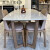 麦哟宝轻奢岩板餐桌家用小户型长方形实木吃饭桌子北欧大理石餐桌椅组合 桃木色框架 1.2米单餐桌