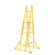 奥鹏 电力施工升降伸缩折叠梯子 玻璃钢升降人字梯5米升10米