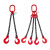 琛选工品 起重链条吊索具 多支吊具组合 G80级锰钢链条 单位：套 3吨 1米 2根链 （双钩） 