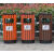 户外垃圾桶不锈钢景区创意公园小区分类环保果皮箱古镇仿古垃圾箱 黑色单桶三色选4080