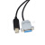 USB转DB15公/母 适用 称重仪表连PC RS232串口通讯数据线 USB转15针母头 3m