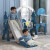 儿童滑滑梯室内家用多功能滑梯秋千组合小型游乐园宝宝玩具加厚大 城堡蓝色二合一(滑梯+篮球框)