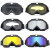 七格匠 越野摩托车哈雷面罩风镜户外骑行护目镜滑雪眼镜战术面具防风装备 655面罩上框黑色+电镀炫彩镜片 