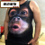 子木雅居搞笑大猩猩短袖男滑稽恶搞3D立体动物猴子短t恤大码衣服半截袖夏 褐色猩猩背心 S 125斤下