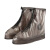 久匀 雨鞋鞋套防水防滑外穿脚套雨靴拉链水鞋套透明 咖啡色 2XL（41-42）