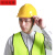 万舟安全帽工地施工定制印字建筑工程领导头盔加厚安全帽透气国标abs V型透气-旋钮（黄色）