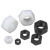 铸固 黑色白色尼龙六角螺母 六角螺帽 螺丝帽规格齐全工厂用品国标 M12白色 