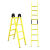 定制绝缘梯人字梯玻璃钢电工单直梯合梯关节折叠升降伸缩绝缘梯子 折叠梯2米展开4米