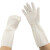 冰禹 BYQ-917 工业清洁橡胶手套 耐用耐磨丁腈手套 保洁劳保防水手套 白色38cm 5双 L码