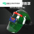 山头林村自动变光电焊面罩头戴式 全脸轻便 彩变光焊工焊帽带安全帽 绿色普通变光+安全帽 (10保护片
