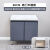 家易澳2024新款简易橱柜整体不锈钢农村家用水槽灶台厨柜一体组装厨房柜 平面 1米