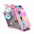 个性K神大/小网咖电竞水冷游戏机箱异形开放钢化玻璃侧透台式机箱 小K粉色+6把白框彩色风扇 官方标配