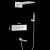 九牧厨卫德国工艺暗装嵌入墙式淋浴室数显全铜多功能花洒顶喷套装酒店工程 数显三功能黑色