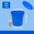加厚大号垃圾桶工厂户外环卫分类塑料桶商用厨房圆桶带盖水桶 白色60#铁柄桶不带盖约50升