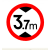 适用于及安盾制定制限高交通标志牌22米23米25米3米33m35m38m4m4 40带配件(限高3.7m)