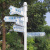 定制铁艺指示牌导向牌指引牌小区景区路牌引路牌路标方向指路牌标 一杆2叶