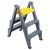 海斯迪克 HKC-412 折叠梯凳 人字梯 洗车登高凳椅子 三步梯（黄灰）