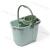 手压带水桶滑轮洗拖把桶挤清洁墩布加厚单桶拖把压干桶大容量 绿色桶