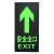 定制夜光安全出口指示牌自发光疏散地贴标志耐磨荧光通道警示 地贴安全出口 横双 14.5x29.5cm