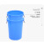 质然 全新料加厚大水桶 带铁柄塑料圆桶 户外储水塑料桶 工业环卫物业大桶 带盖白色50L铁柄桶（400*320*400mm）