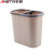 安达通 分类垃圾桶干湿分离双桶创意客厅厨房无盖垃圾筒纸篓 大号棕色