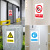 中科港 安全标识牌工厂车间危险警示牌PVC塑料板 进入施工现场必须戴安全帽30x40cm