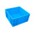 加厚正方形周转箱塑料零件盒收纳正方型塑料箱收纳盒工具箱物流箱 四格蓝色：355x355x110mm