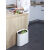 MUJIΕ日式垃圾桶无盖家卫生间厕所客厅卧室厨房 带盖子白色小号(台面用)