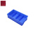 工创优品 塑料零件盒 多格五金盒分格收纳盒螺丝分类盒蓝色 小号4格350*200*84