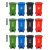 240L户外垃圾桶大号环卫脚踏式商用加厚大码塑料大型分类桶大容量 120L中间脚踏加强型（蓝色） 投放标识