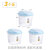 塑料装米桶厨房带盖水箱50斤米缸防潮防虫20斤面粉透明收纳盒 三只装大号