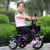 儿童三轮车/脚踏车/小孩手推自行车/男女宝宝玩具单车1-3-6岁童车 白色低配发泡轮
