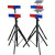 太阳能LED爆闪灯工地道路夜间移动路障灯施工灯路口警示灯频闪灯 小一体4组移动支架