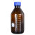 适用加厚玻璃GL45蓝盖试剂瓶密封化学实验瓶耐腐蚀样品瓶红盖四氟垫瓶 透明500ml蓝盖+硅胶圈