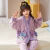 迪士尼（Disney）女童睡衣套装冬款2023新款法兰绒加厚保暖中大童卡通珊 粉色-字母熊[开衫睡衣] 110cm 身高100-110cm