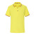 夏季企业工作服拼色男女同款翻领短袖T恤polo衫印logo 黄色 S