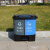 分类脚踏式垃圾桶可回收其他垃圾双桶20L40升室内脚踩塑料桶连体 20L双桶YY加厚(蓝可回收+黄其他
