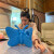 宋妍霏新款ipad10.2儿童防摔ipad9.7蝴蝶mini6支架保护壳苹果平板air5保护套硅胶 粉红色 iPad Air5(10.9英寸)