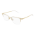 万宝龙（Montblanc）男士光学镜架 MB0234OK 时尚流行文艺范椭圆形半框轻质眼镜架 金色