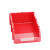 工创优品 零件盒组合式塑料加厚斜口收纳物料零散螺丝盒仓储货架盒R7红色 600*400*220mm