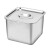 不锈钢方形果酱盆带盖四方盆商用厨房味点调料盒佐料盒酱料桶 201正方盆16cm+开口盖+勺