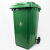 海斯迪克 户外垃圾桶 加厚环卫分类垃圾桶 塑料带盖垃圾箱 绿色120L带轮 HKT-393