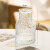 新款欧式简约玻璃花瓶锥筒水培插花摆件 15高小极冻透明花瓶X2个