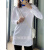品莠欧货感小众长袖T恤女韩版宽松中长款显瘦上衣打底衫秋装 363白色 s